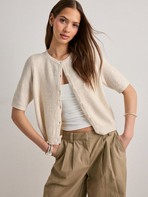 Vero Moda Vmdoffy 2/4 O-Neck Button Cardigan - Beige