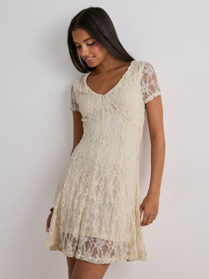 Only Onlalbina S/S V-Neck Short Dress Jr - Beige