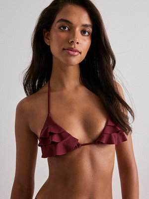 Nelly Flounce Bikini Triangle - Röd