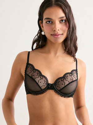 Nelly Blissful Balconette Bra - Svart