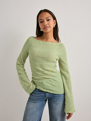 Nelly Elegant Structure Ls Top - Grön