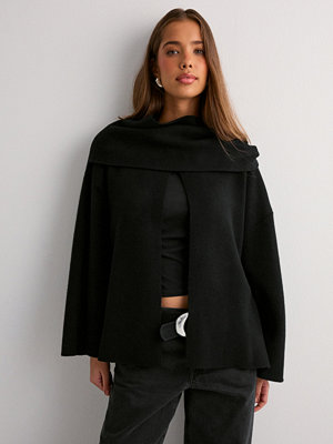 Neo Noir Wals Knit Scarf Blouse - Svart