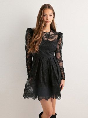 Malina Leoni Lace Mini Dress - Svart