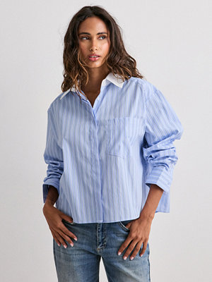 Neo Noir Delfia Stripe Shirt - Blå