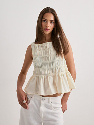 Vero Moda Awroberta Sl Square Neck Top - Beige