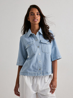 Only Onlbelle S/S Shirt Dnm Gua Noos - Blå