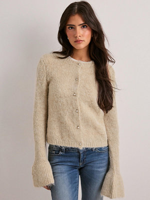Vero Moda Awleah Lori Ls O-Neck Knit Cardigan - Beige