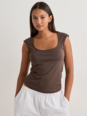 Vero Moda Vmmillion Cap Sleeve Square Top Jrs - Brun