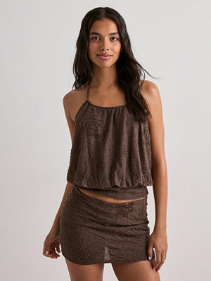 Nelly Dazzling Tied Top - Brun