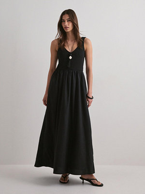 Vero Moda Vmvally Sl Long Dress Jrs Noos - Svart