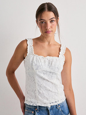 Vero Moda Vmhoney Lace Sl Top Wvn - Vit