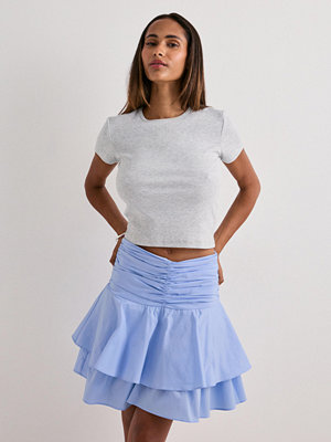 Neo Noir Janie Poplin Skirt - Blå