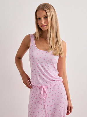 Vero Moda Vmesther Aop Sl U-Neck Top Jrs - Rosa