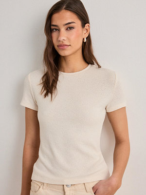 Nelly Knit Slim Tee - Beige