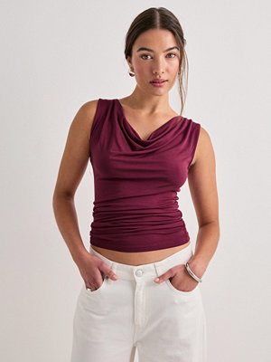 Nelly Ultra Soft Waterfall Top - Röd