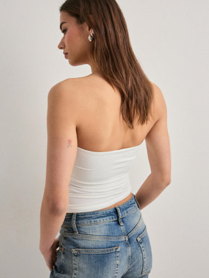 Nelly Built In Bra Tube Top - Vit