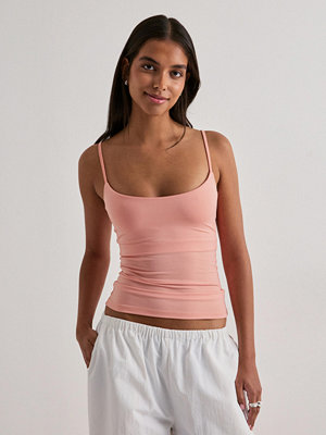 Nelly Built In Bra Singlet - Orange