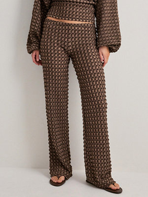 Nelly byxor Dreamy Structure Pants - Brun