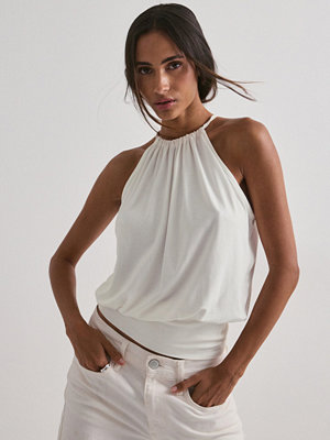 Nelly Soft Drape Tie Back Top - Vit