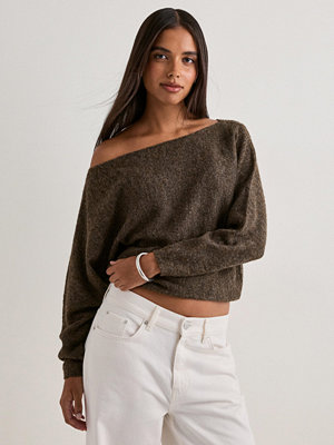 Nelly Slouchy Knit Sweater - Brun