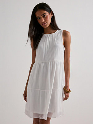 Pieces Pcclara Sl Dress Wvn Bc - Vit