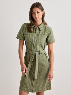 Only Onlsilla S/S Zip Belt Short Dr - Grön