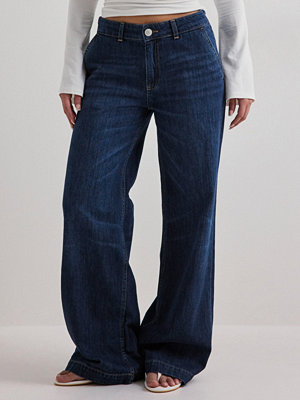 Nelly Loose Denim Suit Pants - Blå