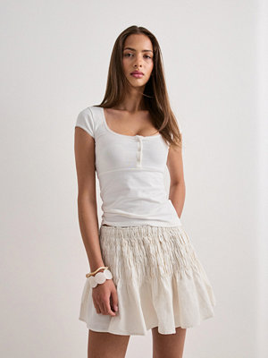Vero Moda Vmsofia Mw Mini Skirt Wvn Exp - Vit