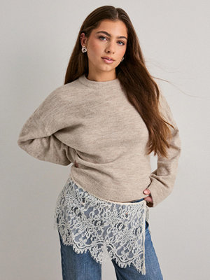 Only Onlsimoni L/S O-Neck Pullover Knt N - Beige