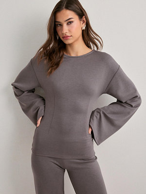 Nelly Luxury Wide Sleeve Sweat - Brun