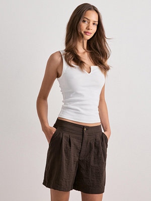 Only Onlemmia Hw Pleat Shorts Pnt - Brun