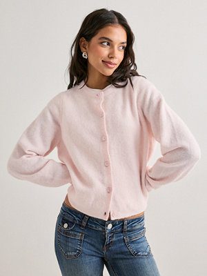 Nelly Fuzzy Knit Cardigan - Rosa