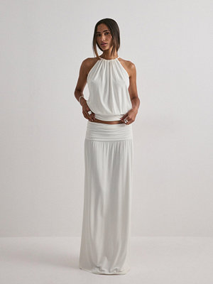 Nelly Low Waist Flowy Maxi Skirt - Vit