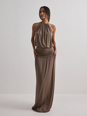 Nelly Low Waist Flowy Maxi Skirt - Brun