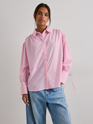 Pieces Pcanni Ls Pleated Detail Shirt Wvn - Rosa