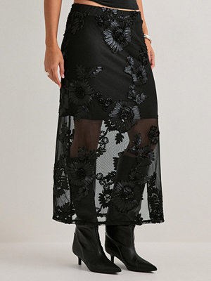 Pieces Pcoffia Hw Midi Skirt Jrs D2D - Svart