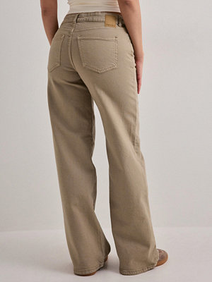 Pieces Pcselma Lw Wide Colored Noos Jeans - Beige