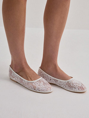 Nelly Lace Ballerina - Vit