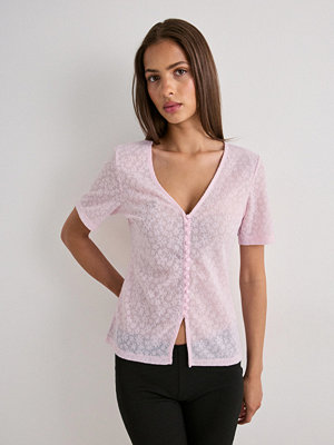 Pieces Pcbaisy Ss Cardigan Jrs Bc - Rosa