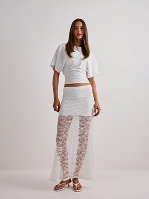 Nelly Lace Maxi Skirt - Vit
