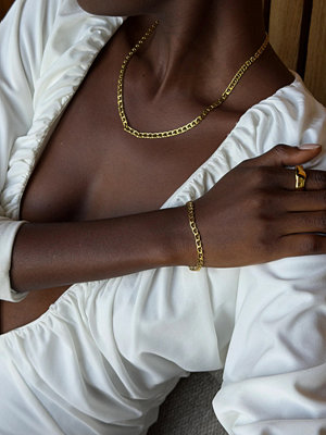 Muli Collection halsband Thin Bismarck Necklace - Guld