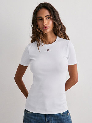 Diesel T-ribber-od T-shirt - Vit