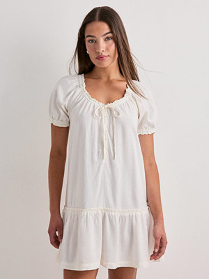 Only Onlgoa Ss Linen Short Dress Cc Pnt - Vit