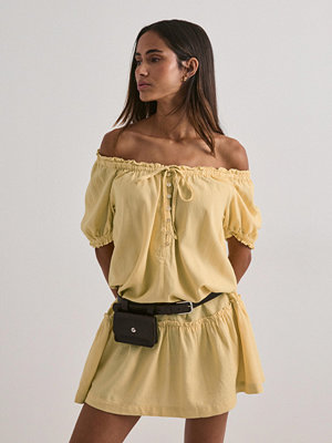 Only Onlgoa Ss Linen Short Dress Cc Pnt - Gul