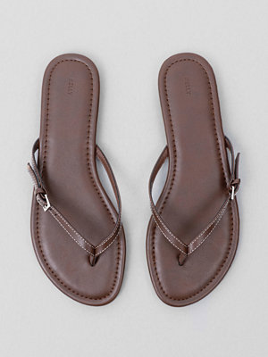 Nelly Contrast Flip Flop - Brun