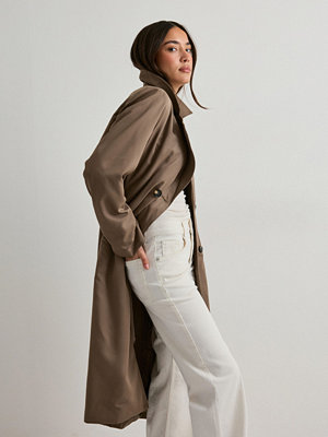 Pieces Pcscarlett Ls Trenchcoat Noos - Brun
