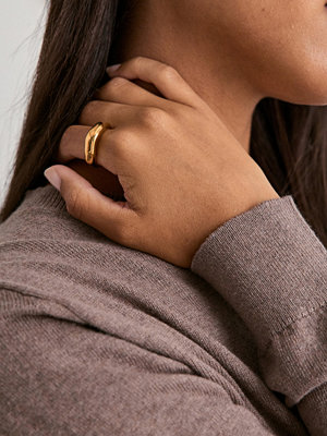 Muli Collection Arc Melt Ring - Guld