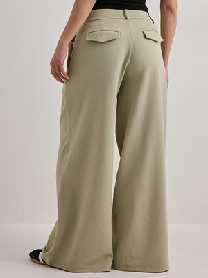 Nelly byxor Keep It Up Wide Leg Pants - Grön