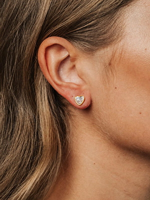 Bow19 örhängen Heart Stud Mini - Guld