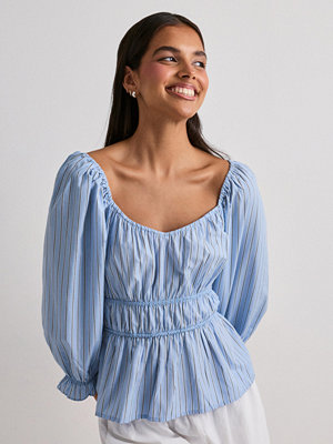 Vero Moda Vmleya 3/4 Stripe Top Wvn - Blå